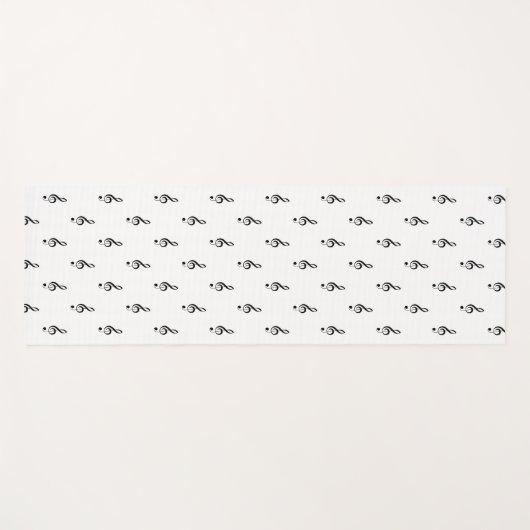 トレブルクレフ、 音符記号ミュージカル白黒シンガーヨガマット ヨガマット (正面(横))