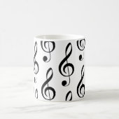 トレブルクレフ、 音符記号ミュージカル音楽愛好家シンガーピアノマグ コーヒーマグカップ (中央)