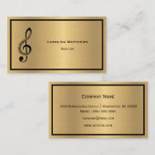 トレブルクレフ、 音符記号ミュージシャンミニマリスト 名刺 (正面/裏面)