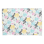 トレブルクレフ、 音符記号ミュージックノートバンドオーケストラ90sスタイル 枕カバー (正面)