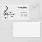 トレブルクレフ、 音符記号ミュージックノートミュージシャン 名刺 (正面/裏面)
