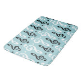 トレブルクレフ、 音符記号ミュージックラバーオーケストラミュージシャンギフト バスマット (アングル)