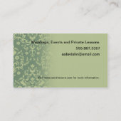 トレブルクレフ、 音符記号ミュージック先生スタジオミュージシャン 名刺 (裏面)