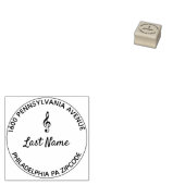 トレブルクレフ、 音符記号ラウンド ラバースタンプ (押印)