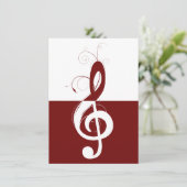 トレブルクレフ、 音符記号リサイタル 招待状 (スタンド正面)