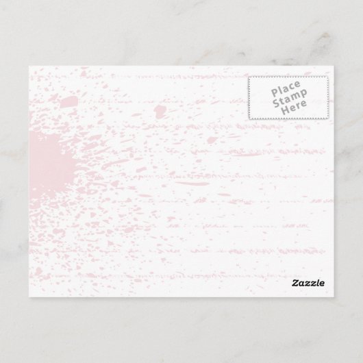 トレブルクレフ、 音符記号赤いスクロール加工ソル注記鍵 ポストカード (裏面)