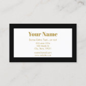 トレブルクレフ、 音符記号金ゴールドファイリーグカラフルリー 名刺 (裏面)