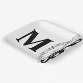 トレブルクレフ、 音符記号音符ミュージシャンモノグラム正方形st ペーパープレート (傾斜あり)