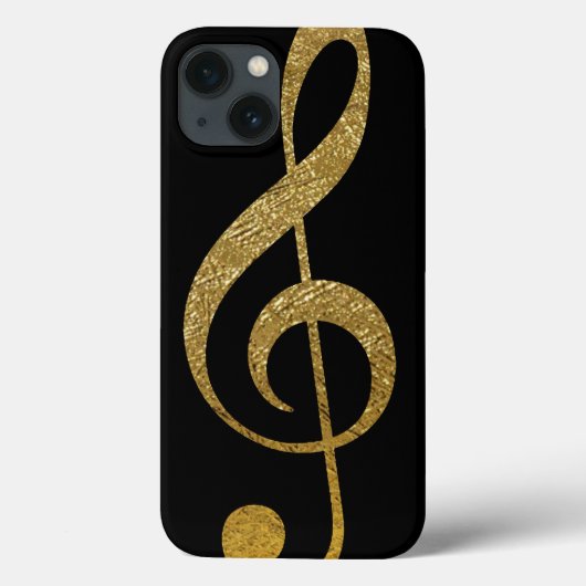 トレブルクレフ、 音符記号 – ゴールデンミュージカルノート Case-Mate iPhoneケース (裏面)