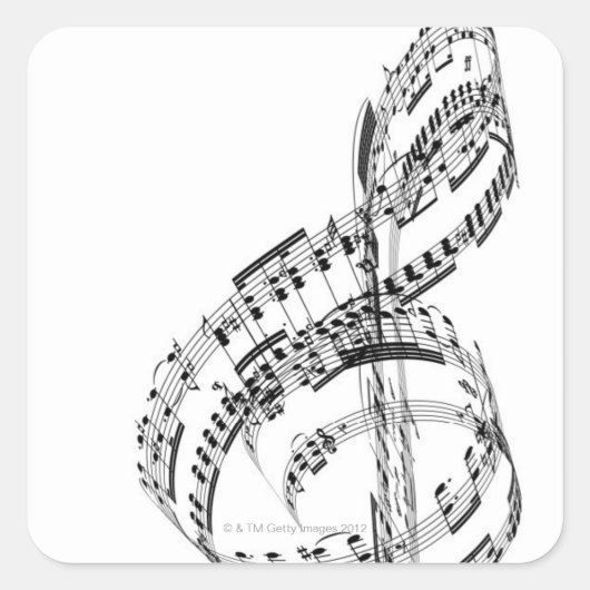 トレブルクレフ、 音符記号 スクエアシール (正面)