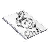 トレブルクレフ、 音符記号 ノートブック (右側)