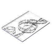 トレブルクレフ、 音符記号 ノートブック (左側)