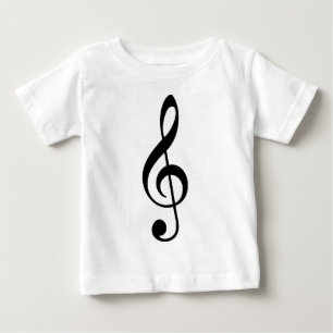 トレブルクレフ、 音符記号 ベビーTシャツ