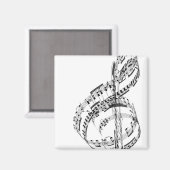 トレブルクレフ、 音符記号 マグネット (正面/裏面)