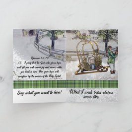 トレブルファームで冬を過ごす カード