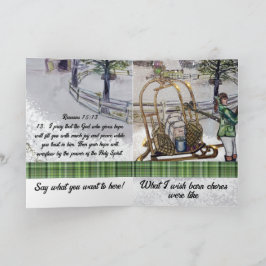 トレブルファームで冬を過ごす カード