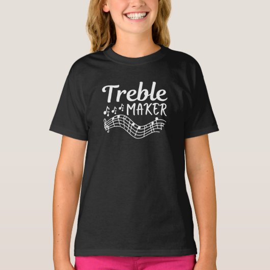 トレブルメーカーおもしろいミュージシャン Tシャツ (正面)