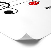 トレブル専攻のクレフ、 音符記号キッズミュージックリテラシーのCスケール ポスター (角)