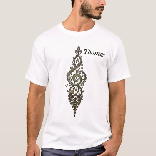 トレブル華美クレフ、 音符記号 Tシャツ (正面)