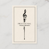 トレブレメーカードリップホットGクレフ、 音符記号 名刺 (正面)