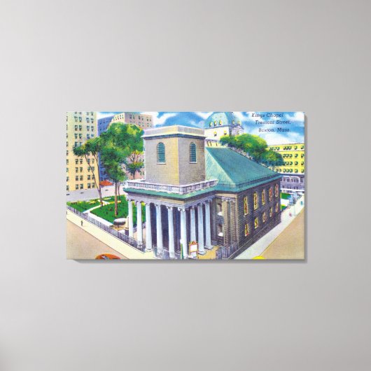 トレモン通りビューオブキングスチャペル キャンバスプリント (正面)