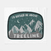 トレラインより上の方がいい フリースブランケット (正面(横))