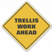 トレリスおもしろいは、庭のフェンスの植物の前に働く シール (正面)