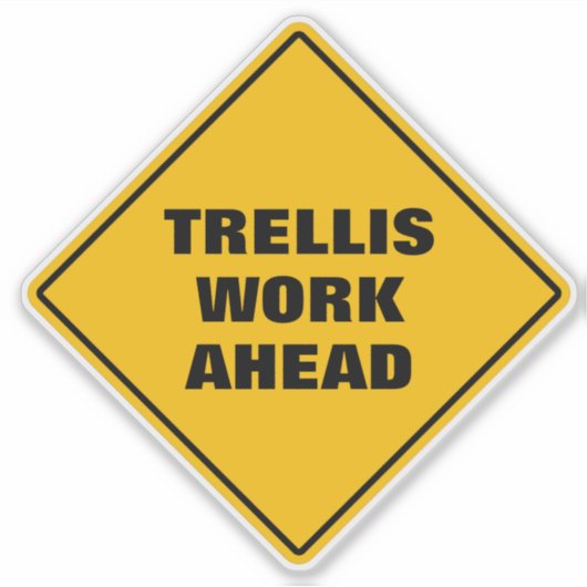 トレリスおもしろいは、庭のフェンスの植物の前に働く シール (正面)