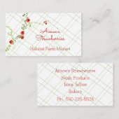 トレリスつる植物カードのスイートストロベリー 名刺 (正面/裏面)