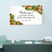 トレリスにオレンジ色の果物 | 結婚s 横断幕 (トレードショー)