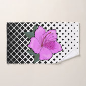 トレリスに咲くオレンジ&イエロー&ピンクの花 バスタオルセット (ハンドタオル)