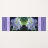 トレリスに囲まれたクレマチスパーソナライズされた花 ヨガマット (正面(横))