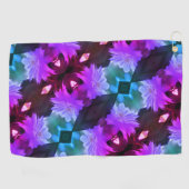 トレリスに囲まれたラベンダークレマチス ゴルフタオル (横)