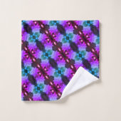 トレリスに囲まれたラベンダークレマチス バスタオルセット (ウォッシュタオル)