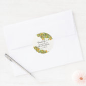 トレリスに実る梨 | ありがとうございます ラウンドシール (封筒)