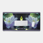トレリスのラベンダークレマチスパーソナライズされた花 デスクマット (キーボード&マウス)