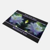 トレリスのラベンダークレマチスパーソナライズされた花 ドアマット (アングル)