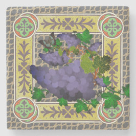 トレリスの中の庭のブドウ ストーンコースター