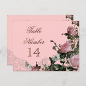 トレリスバラヴィンテージ-披露宴テーブル番号カード ポストカード (正面/裏面)