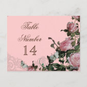 トレリスバラヴィンテージ-披露宴テーブル番号カード ポストカード (裏面)