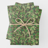 トレリスビクトリアンで育つヴィンテージグリーンアイビー ラッピングペーパーシート (インサイチュ)