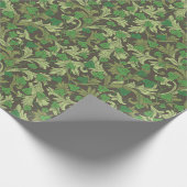 トレリスビクトリアンで育つヴィンテージグリーンアイビー ラッピングペーパー (角)