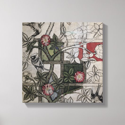 'トレリス'壁紙デザインのオリジナルのアートワーク, 1 キャンバスプリント (正面)