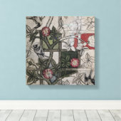 'トレリス'壁紙デザインのオリジナルのアートワーク, 1 キャンバスプリント (インサイチュ (ウッドフロア))