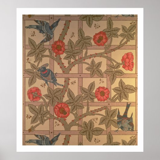 'トレリス'壁紙デザイン, 1864 ポスター (正面)