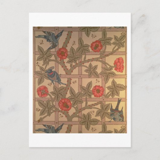 'トレリス'壁紙デザイン, 1864 ポストカード (正面)