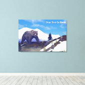 トレリングリズリー キャンバスプリント (インサイチュ (ウッドフロア))