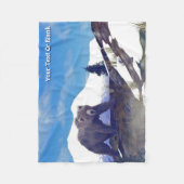 トレリングリズリー フリースブランケット (正面)