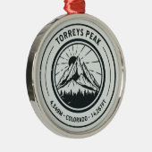 トレリーズピークコロラドハイキングスキー旅行 メタルオーナメント (右)