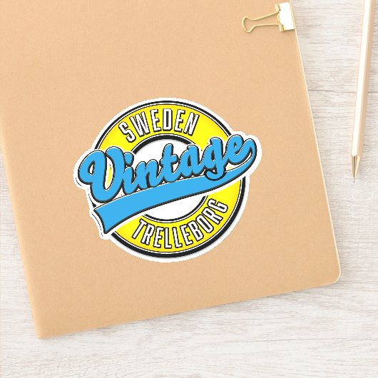 トレレボルグスウェーデンヴィンテージロゴ シール (ノートブック)